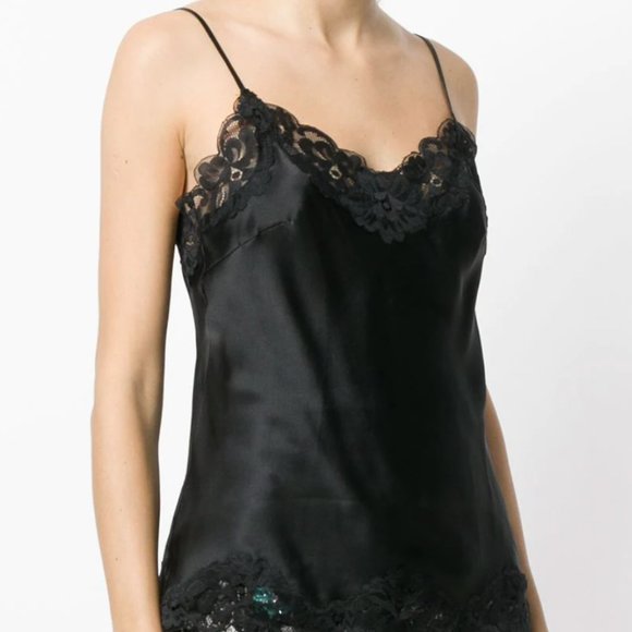 Gold Hawk Tops - Gold Hawk Lace Trim Cami Large